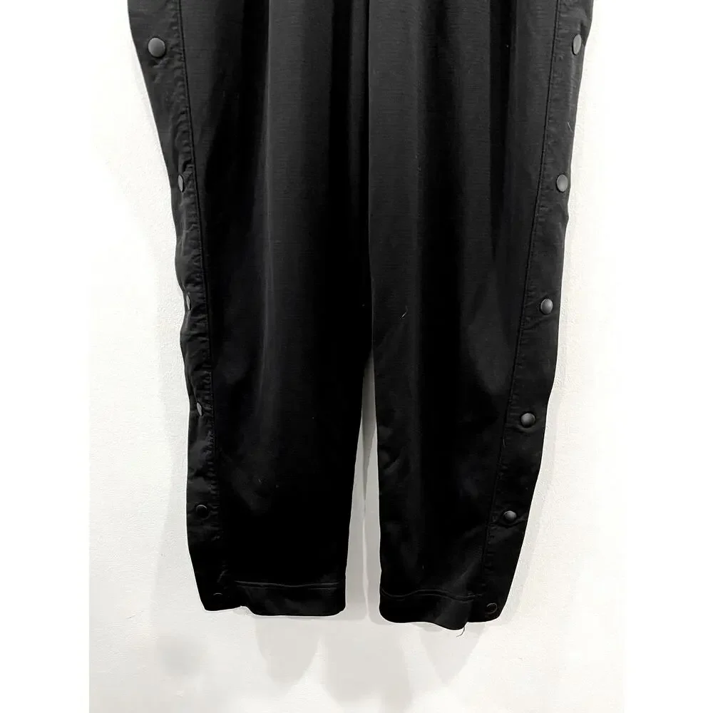 Nike Womens Small Black Tearaway Snap Button Track Pants Warm Up Joggers